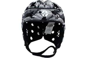 BANZ Body Armour Ventilator Head Guard (Camo Black, Large Boys)