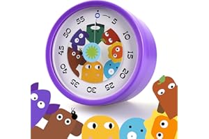 Garrulo Timer Visivo per Bambini, Timer per Conto alla Rovescia da 60 Minuti con Design Magnetico Con Funzionamento Silenzioso