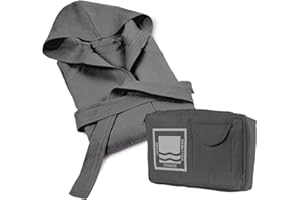 BANZAII TEXTILE INNOVATOR ONLINE Banzaii Albornoz Unisex con Capucha 100% Microfibra – Bata de Baño para Hombre y Mujer - Ideal para Deporte, Piscina, Gimnasio y Viajes