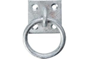 Merriway BH01960 8 mm (5/16") tjocklek ring på platta stål galvaniserad rostsäker, 50 mm (2 tum) fyrkantig 8 mm