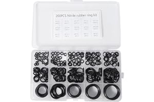 NUTTDOO O-ring seals,200pcs O-Rings Gasket kit Rubber Nitrile Washers O Rings Assorted for Mixer Taps, Plumbing, Rubber Spacer Gasket Washers Seal