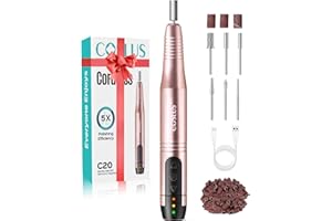 ‎COSLUS COSLUS Kabellos Tragbar Nagelfräser, 11 in 1 Profi Maniküre und Pediküreset, Nagelfeile für Gelnägel und Acrylnägel, Nagelformen, Entfernen von Hornhaut