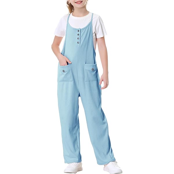 Tuta Estiva Senza Maniche Per Bambina - Salopette Leggera Con Tasche, Morbida E Traspirante Per Estate E Gioco - Foto 5