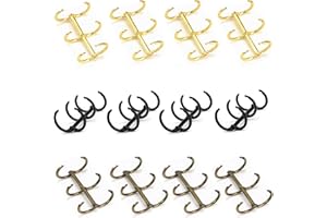 Raccoglitore ad Anelli, DIYCUT 12 Pezzi Metallo Triplo Anello Aperto Raccoglitore Anelli, Diametro Interno 15 mm 3 Colori Anelli Rilegatura, Adatto per Quaderni Diy