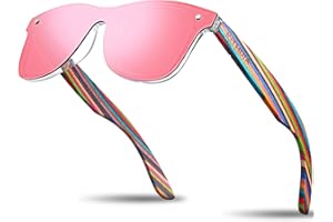 KITHDIA Polarizadas Madera Gafas De Sol Hombre/Mujer UV400 Protección S5029