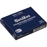 Scrikss Fountain Pen Cartridge Blue Black 6 Pack