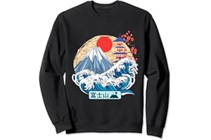 JAPANESE THE GREAT WAVE KANAGAWA JAPAN VINTAGE ART Mont Fuji Grande Vague Kanagawa Japonais Art Vintage Sweatshirt