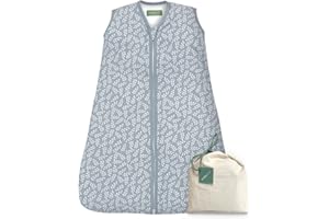 molis & co. Worek Nanna dla niemowląt. 2.5 TOG. Od 0 do 6 miesięcy. Idealny na zimę i pół sezonu. Blue Garden. 100% bawełna, Niebieski ogród