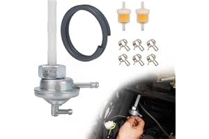MTATCN Vacuum Fuel Valve Petcock Fuel Line Fuel Filters Clamps for GY6 49cc 50cc 150cc 139QMB 157QMJ Roketa SUNL TaoTao Scooter ATV Moped Motorcycle Parts
