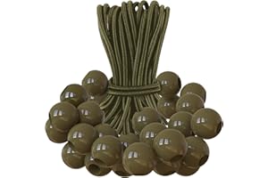 30 Pezzi Corda Elastica per Teloni, LASELION Corde Elastiche con Sfera, Elastici per Teloni, Tende, Baldacchino, Striscioni, Bandiere, Bagagli da Campeggio