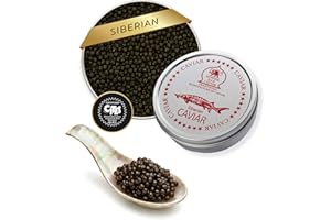 Sepehr Dad Caviar de Siberia | Caviar de esturión siberiano | SIN bórax | 50 gramos