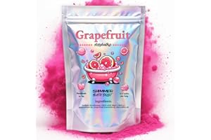 Stsfybaths Pink Grapefruit Shimmer Bath Bomb in A Bag - Handmade Essential Oil Scented Bath Bombs for Women,Kids and Men - Bulk Bathbomb Fizzies Perfect for Boys and Girls All Ages (Small, Pink)
