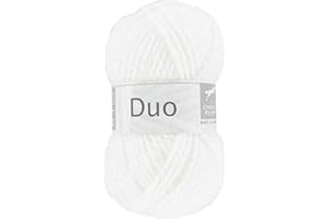 Laines Cheval Blanc - DUO fil à tricoter 100% acrylique 50g - Gros fil hiver pour tricot et crochet