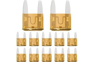 ALLECIN 50 Pièces 5A Mini Fusible Voiture 5Amp MINI Fusibles Voiture pour Auto Moto Automobile Camion 5Ampère Car Fuses