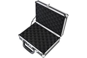 ‎HMF HMF 14401-02 Alu Waffenkoffer für Pistolen mit Zahlenschloss | 31 x 26 x 11 cm | Schwarz