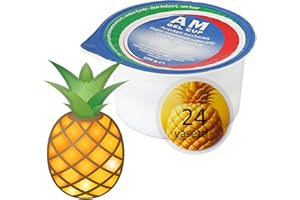 FOODAR ADVANCED RESEARCH AM Gel Cup Acquagel Ananas con zucchero - Acqua Gelificata pronta all'uso 24 vasetti da 125g