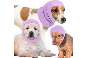 FADCAER Hunde-Ohrenschützer, Ohrenschützer für Haustiere, weiche Ohrenschützer für Hunde, reduziert Lärm, Hunde-Ohrenschützer, Komfort für Welpen, Nacken- und Ohrenschützer, Angstlinderung, Haube für Katzen