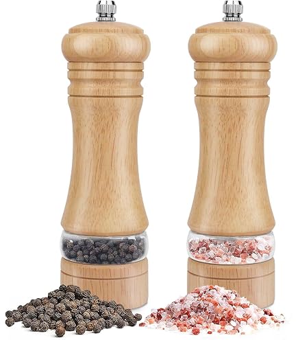 Salter Harper Set Mulini Per Sale E Pepe - Macinacaffè In Acrilico E Legno Di Faggio, Macinatura Regolabile, Meccanismo Ceramica - 2