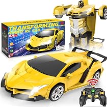 Licorne Voiture Télécommandée – Transformable En Robot, 360° Rotation, 2,4 GHz, Rose, Cadeau 3-8 Ans
