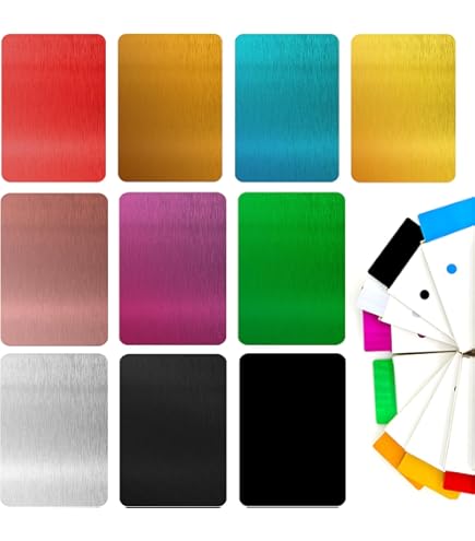 100 Carte Regalo In Alluminio Incise - Multiuso Per Biglietti Da Visita E Targhette - Foto 9