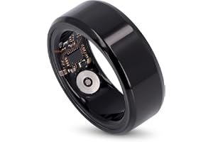 Smart Ring Health Tracker, Bärbar Fitness Sleep Tracker för Män Kvinnor, Stöd 6-7 Dagars Batteritid, IP68 Vattentät, Bluetooth-anslutning (Storlek 7 17,4 mm / 0,7 tum ID)