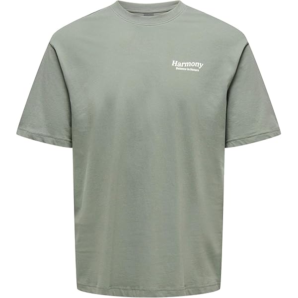 ONLY & SONS Onsdervin Reg SS Tee, Laurel Oak, S Hombres