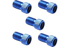 Bynccea Bicycle Presta Valve Adapter,Bike Presta to Schrader Convert French/UK to US,Inflate Tire Using Standard Pump or Air Compressor (Pack of 5)