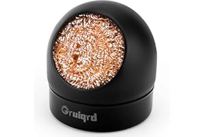 GRUIQRD Lötspitzenreiniger, Lötspitzenreinigungsdraht, lötkolben reiniger und Halter Kit aus weich gewickeltem Messingspitzenreiniger