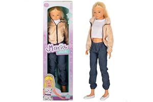 ColorBaby Maria Casual Muñeca Grande Falda, 105 cm, Accesorios incluidos, Muñecas para peinar, Juegos de rol, Juguetes para niños, Niñas + 3 años (39653)