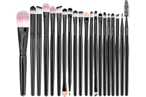 SLFYEE 20 Piezas Pinceles de Maquillaje Set de Brochas de Maquillaje Profesional Premium Sintético Profesional Subsky Brochas Cosméticas Para Ojos Rubor Contorno Labios Corrector
