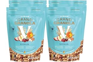 FOURMI BIONIQUE La Fourmi - Grand Granola Vitalia - Granola canneberges séchées, amandes grillées, pommes séchées et flocons d’avoine - 80% d’ingrédients bio - Naturel - granola bio