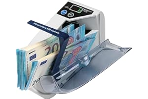 Safescan 2000 compteuse de billets portable qui compte les billets triés - Compteur de billets d'argent liquide pour les déplacements - Machine à compter les billets triés de toutes les devises