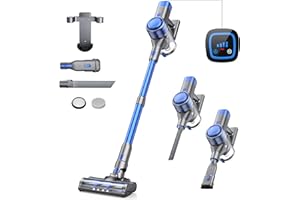 BUTURE VAC Aspirapolvere Senza Fili 450W/38KPa, Scopa Elettrica Senza Fili con Rilevazione Automatica della Polvere 4 Modes e 55Mins Touchscreen Anti-avvolgimento Aspirapolvere per Pavimenti Tappeti Peli Animali