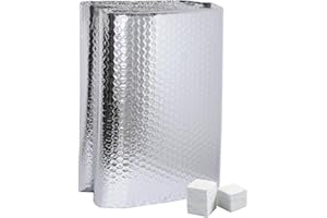 BeGrit Pannelli Termoriflettenti per Termosifoni Pannello Riflettente Termosifoni Alluminio 3 m x 60 cm Isolante Termosifoni Barriera Termica per Tetto Pellicola Riflettente a Bolle di Calore