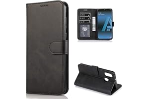 CTIUYA Custodia per Samsung Galaxy A40, Cover Flip Case in Pelle Custodia Portafoglio con Porta Carte Magnetica Antiurto Protettiva Completa a Libro Cuoio Custodia per Samsung Galaxy A40,Nero