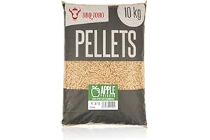BBQ-TORO Pellets de Pommier 100% Bois pour Barbecue, Fumoir, Four à Pizza et Systèmes de Chauffage, 10 kg