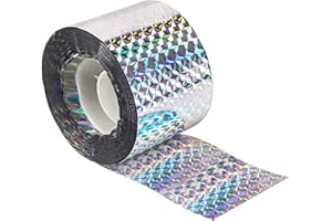 MacroHu 110M*4.8CM Cinta Reflectante de Doble Cara Repelente Pájaros Cinta para Pájaros Cinta Holografica Cinta Control de Pájaro Repelente de Aves Reflectante Bird Anti Palomas Ahuyentar Palomas