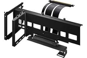 EZDIY-FAB Soporte de Tarjeta gráfica de Montaje de GPU PCIe 4.0 Vertical, Kit de Soporte VGA de Tarjeta de Video con PCIe 4.0 X16 Gen4 17cm / 6.69in Cable Elevador ángulo Recto de 90 Grados- Negro