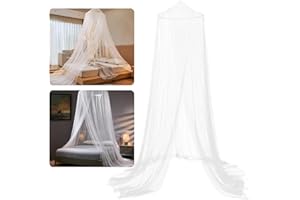FOYIOLRU Zanzariera per letto matrimoniale o singolo, zanzariera a baldacchino, zanzariera a maglia fine per viaggi e casa, uso interno ed esterno