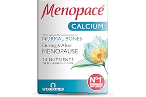 Menopace Calcium by Vitabiotics Menopause & Perimenopause Support with Calcium to Support Bone Health - UK's No.1 Menopause Supplement Brand