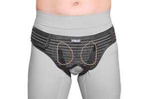 Willcom Leistenbruch für Männer und Frauen, Leistenbruchgürtel für doppelte Leistenhernie, Schmerzlinderung und Erholung, verstellbarer Taillengurt mit 2 abnehmbaren Kompressionspads(L, 102-114CM)