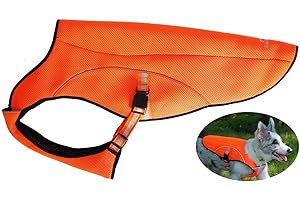 SMARTELF Dog Cooling Coat,Dog Cooling Vest,Evaporative Swamp Cooler Jacket Safety Reflective Orange Vest for Large Dogs Walking Outdoor Hunting Training Camping Orange-XXL