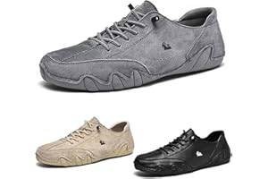 TEAUSA Botas Altas Italianas de Gamuza Hechas a Mano con Velcro, Zapatos Beck for Hombre, Zapatillas Informales de Cuero Impermeables, Antideslizantes, Transpirables, Chukka