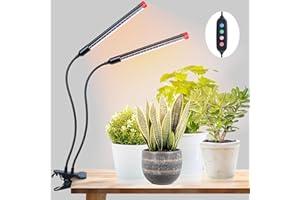 FRGROW Pflanzenlampe LED 18W, Vollspektrum Pflanzenlicht für Zimmerpflanzen, Pflanzenleuchte, Wachstumslampe für Pflanzen Gemüse, Präziser Timer Pflanzenlampen Fokussierfunktion