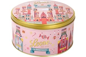 Pastiglie Leone - Latta Cappelliera Schiaccianoci con Gelatine Cubifrutta e Lingotti di Cioccolato - Limited Edition Natale - 450 gr