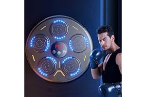 Hoemudy Music Boxing Machine, Music Boxing Machine With LED Electronic, Smart Music Electronic Boxing Wall Target With Boxing Gloves Multi Musical Target Boxing Reaction Wall Targets