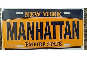EpochSign Placa de matrícula de Manhattan New York de 15,2 x 30,5 cm