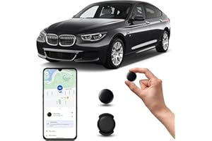 DRQZWP GPS Coche localizador Android, GPS Tracker rastreador magnético Oculto para Coches Sin cuota mensual, no SIM, Seguimiento en Tiempo Real para niños, Mascotas,Compatible con goo- gle Find My (1 Negra)