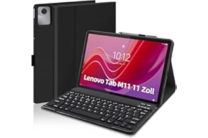AGARELE Case with Keyboard for Lenovo Tab M11 11 inch 2024, UK layout Keyboard Case, Lenovo Tab M11 Tablet with Detachable Bluetooth Keyboard and Pen Holder, Black