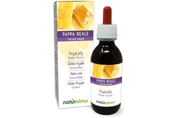 Gelée royale (Royal jelly) Teinture Mère sans alcool Naturalma - Extrait liquide gouttes 120 ml - Complément alimentaire
